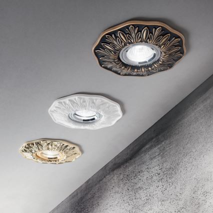 Ideal Lux - Įleidžiamasis šviestuvas POLKA 1xGU10/50W/230V auksinis