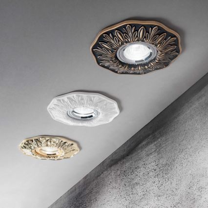 Ideal Lux - Įleidžiamasis šviestuvas POLKA 1xGU10/50W/230V bronzinė