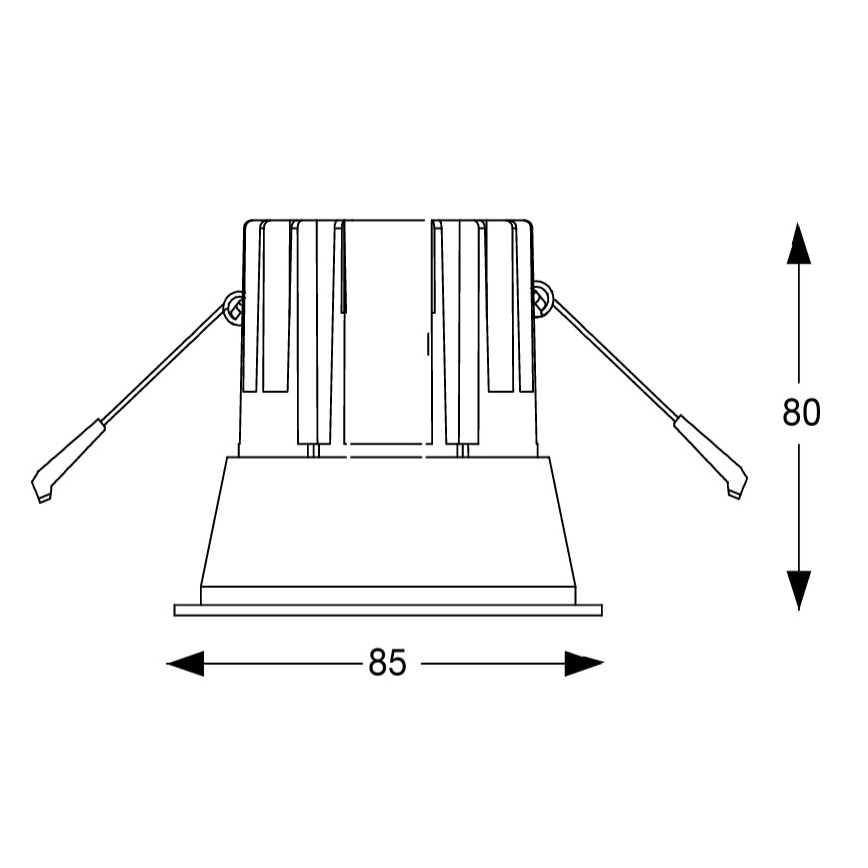 Ideal Lux - Įleidžiamas LED šviestuvas GAME TRIM LED/11W/230V 4000K CRI 90, skersmuo 8,5 cm, IP40, auksinė/balta