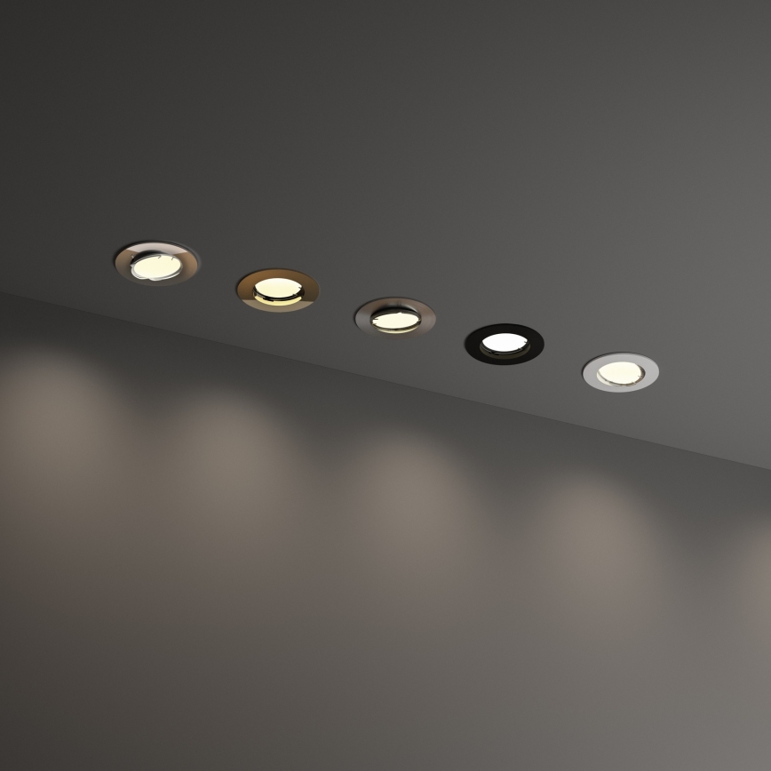 Ideal Lux - Įmontuojamas šviestuvas SWING 1xGU10/28W/230V skersmuo 8,2 cm žalvaris