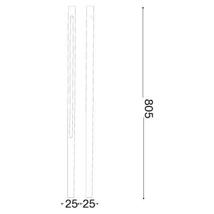 Ideal Lux - JEDI LED lauko šviestuvas LED/12W/230V 80 cm CRI 90 IP65 rudos spalvos