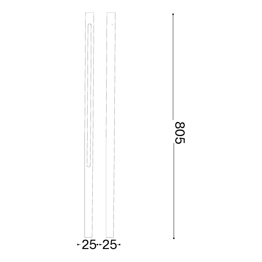 Ideal Lux - JEDI LED lauko šviestuvas LED/12W/230V 80 cm CRI 90 IP65 rudos spalvos