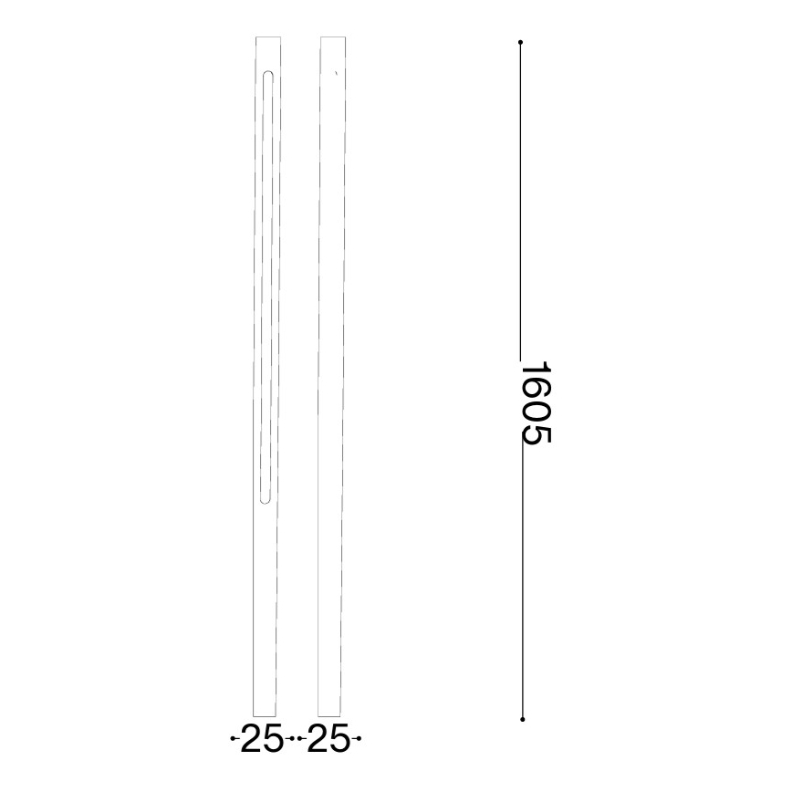 Ideal Lux - JEDI LED lauko šviestuvas LED/25W/230V 160 cm CRI 90 IP65 antracitas