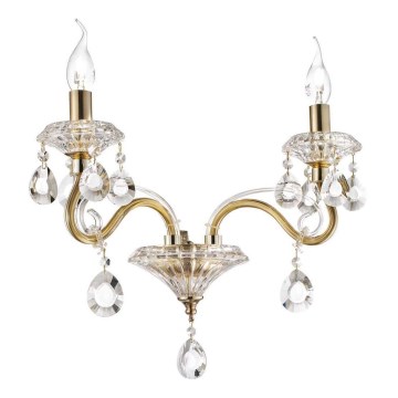 Ideal Lux - krištolas siena lempa NEGRESCO 2xE14/28W/230V auksas