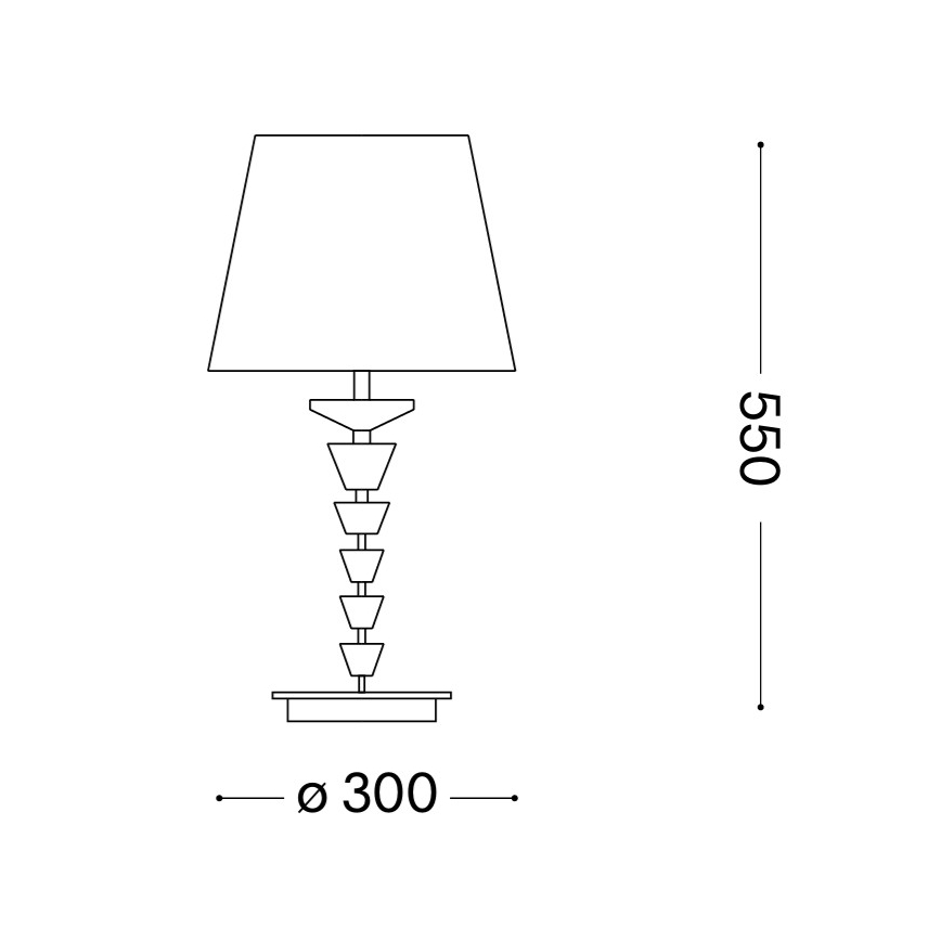Ideal Lux - Krištolinė stalinė lempa PEGASO 1xE27/60W/230V blizgus chromas