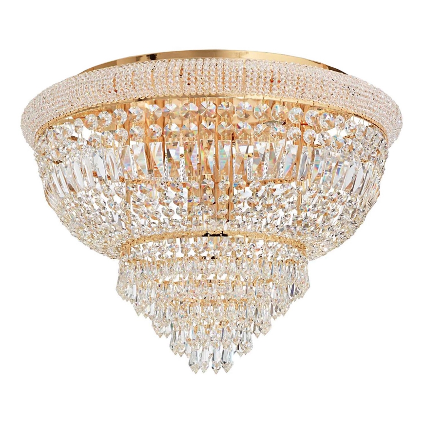 Ideal Lux - Krištolinis lubinis šviestuvas DUBAI 24xE14/28W/230V diametras 78 cm auksas