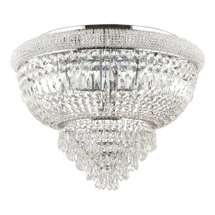 Ideal Lux - Krištolinis lubinis šviestuvas DUBAI 24xE14/28W/230V diametras 78 cm blizgus chromas