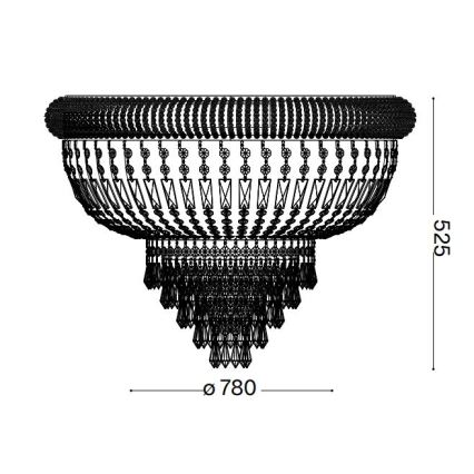 Ideal Lux - Krištolinis lubinis šviestuvas DUBAI 24xE14/28W/230V diametras 78 cm blizgus chromas