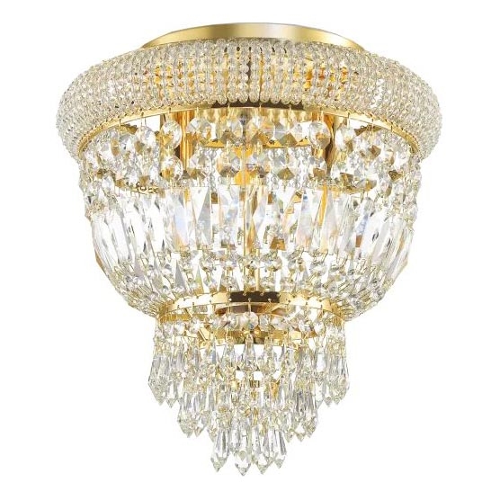 Ideal Lux - Krištolinis lubinis šviestuvas DUBAI 3xE14/28W/230V diametras 32 cm auksas