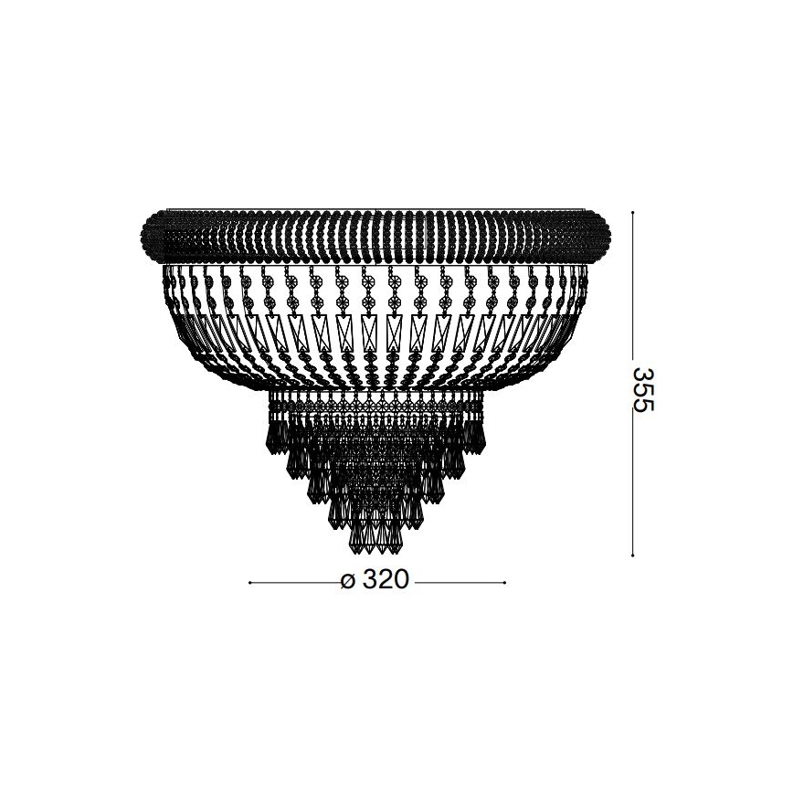Ideal Lux - Krištolinis lubinis šviestuvas DUBAI 3xE14/28W/230V diametras 32 cm auksas
