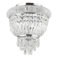 Ideal Lux - Krištolinis lubinis šviestuvas DUBAI 3xE14/28W/230V diametras 32 cm blizgus chromas