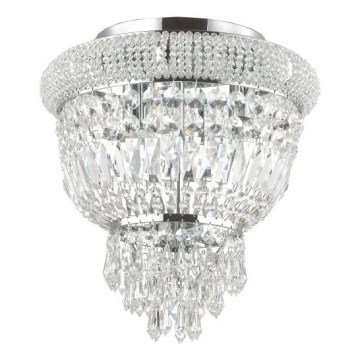 Ideal Lux - Krištolinis lubinis šviestuvas DUBAI 3xE14/28W/230V diametras 32 cm blizgus chromas