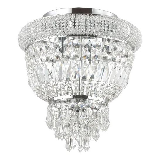 Ideal Lux - Krištolinis lubinis šviestuvas DUBAI 3xE14/28W/230V diametras 32 cm blizgus chromas