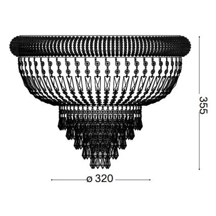 Ideal Lux - Krištolinis lubinis šviestuvas DUBAI 3xE14/28W/230V diametras 32 cm blizgus chromas