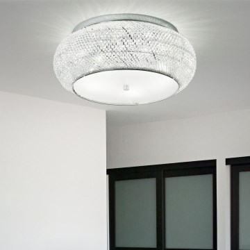 Ideal Lux - Krištolinis lubinis šviestuvas PASHA 10xE14/40W/230V diametras 55 blizgus chromas