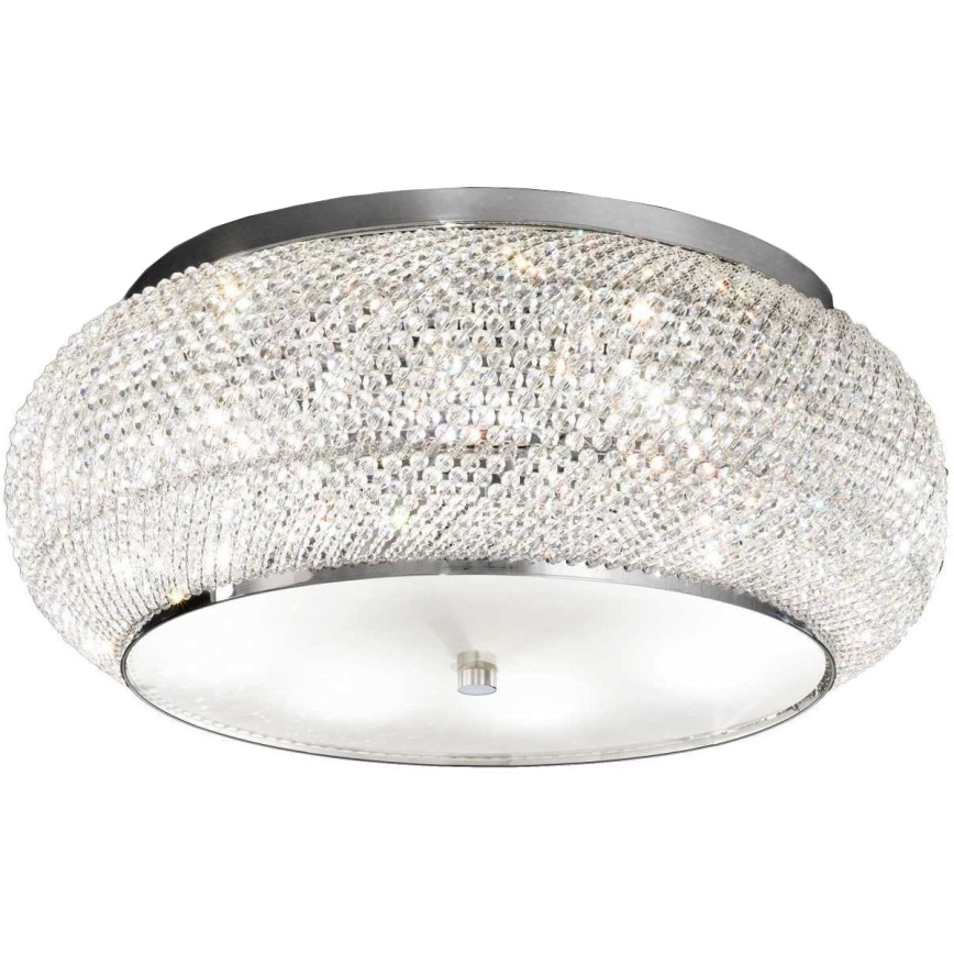 Ideal Lux - Krištolinis lubinis šviestuvas PASHA 10xE14/40W/230V diametras 55 blizgus chromas