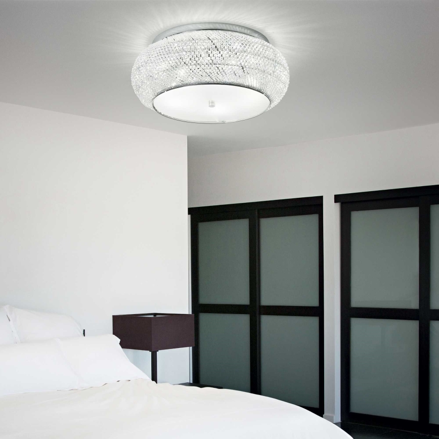 Ideal Lux - Krištolinis lubinis šviestuvas PASHA 10xE14/40W/230V diametras 55 blizgus chromas