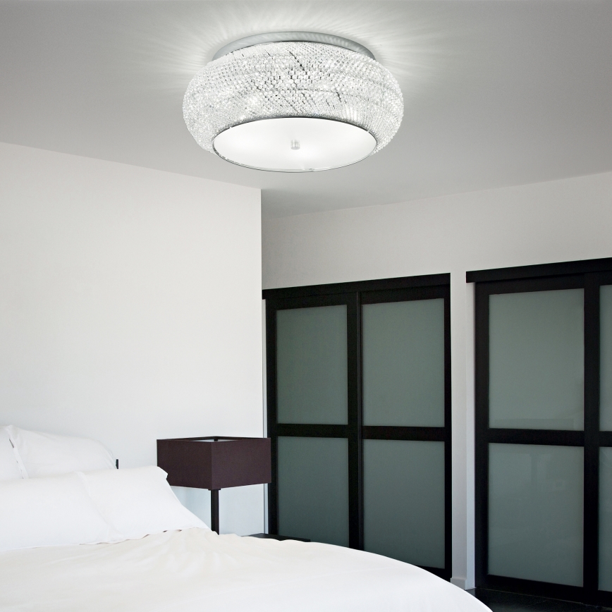 Ideal Lux - Krištolinis lubinis šviestuvas PASHA 14xE14/40W/230V diametras 65 blizgus chromas