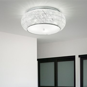 Ideal Lux - Krištolinis lubinis šviestuvas PASHA 6xE14/40W/230V diametras 40 cm blizgus chromas