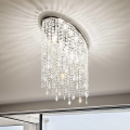 Ideal Lux - Krištolinis lubinis šviestuvas RAIN 3xE14/40W/230V blizgus chromas