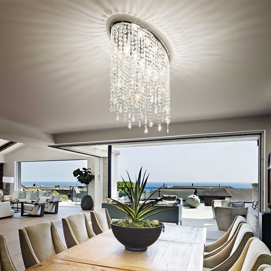 Ideal Lux - Krištolinis lubinis šviestuvas RAIN 3xE14/40W/230V blizgus chromas