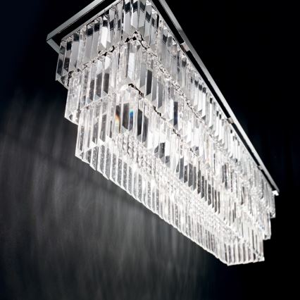Ideal Lux - Krištolinis pakabinamas sietynas MARTINEZ 8xE14/40W/230V blizgus chromas