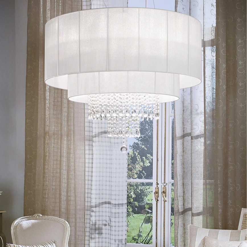 Ideal Lux - Krištolinis pakabinamas sietynas OPERA 10xE27/60W/230V diametras 90 cm balta