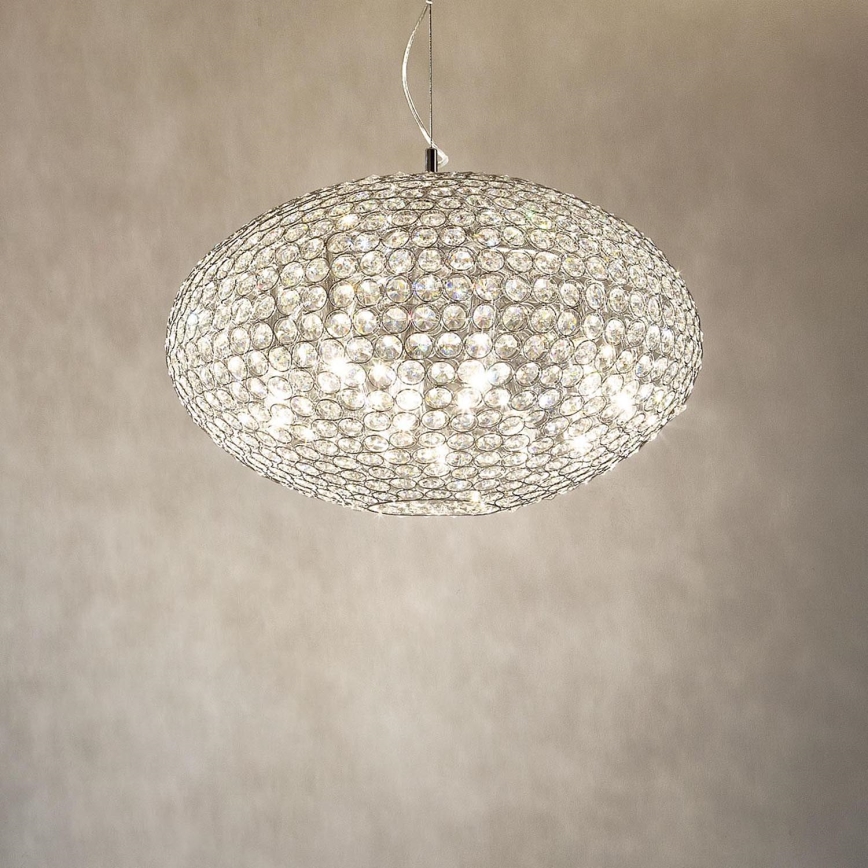 Ideal Lux - Krištolinis pakabinamas sietynas ORION 12xE14/40W/230V diametras 60 cm sidabras