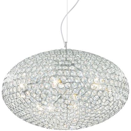 Ideal Lux - Krištolinis pakabinamas sietynas ORION 12xE14/40W/230V diametras 60 cm sidabras
