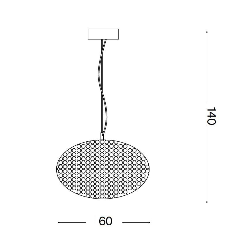Ideal Lux - Krištolinis pakabinamas sietynas ORION 12xE14/40W/230V diametras 60 cm sidabras