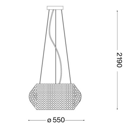Ideal Lux - Krištolinis pakabinamas sietynas PASHA 10xE14/40W/230V diametras 55 cm auksas