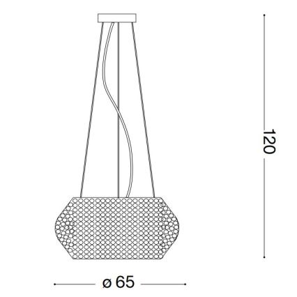 Ideal Lux - Krištolinis pakabinamas sietynas PASHA 14xE14/40W/230V diametras 65 cm auksas