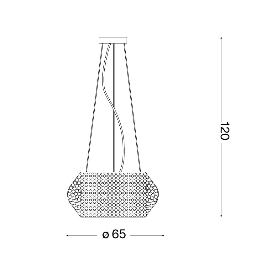 Ideal Lux - Krištolinis pakabinamas sietynas PASHA 14xE14/40W/230V diametras 65 cm auksas