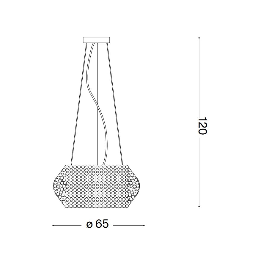 Ideal Lux - Krištolinis pakabinamas sietynas PASHA 14xE14/40W/230V diametras 65 cm blizgus chromas