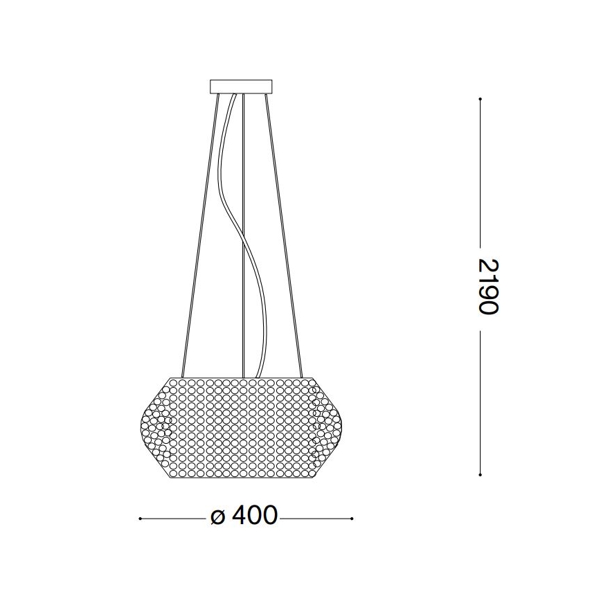 Ideal Lux - Krištolinis pakabinamas sietynas PASHA 6xE14/40W/230V diametras 40 cm blizgus chromas
