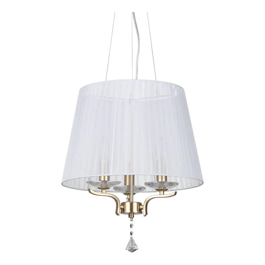 Ideal Lux - Krištolinis pakabinamas sietynas PEGASO 3xE14/28W/230V diametras 40 cm auksas