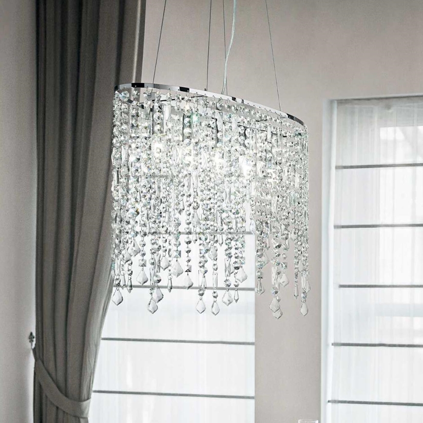 Ideal Lux - Krištolinis pakabinamas sietynas RAIN 5xE14/40W/230V permatoma