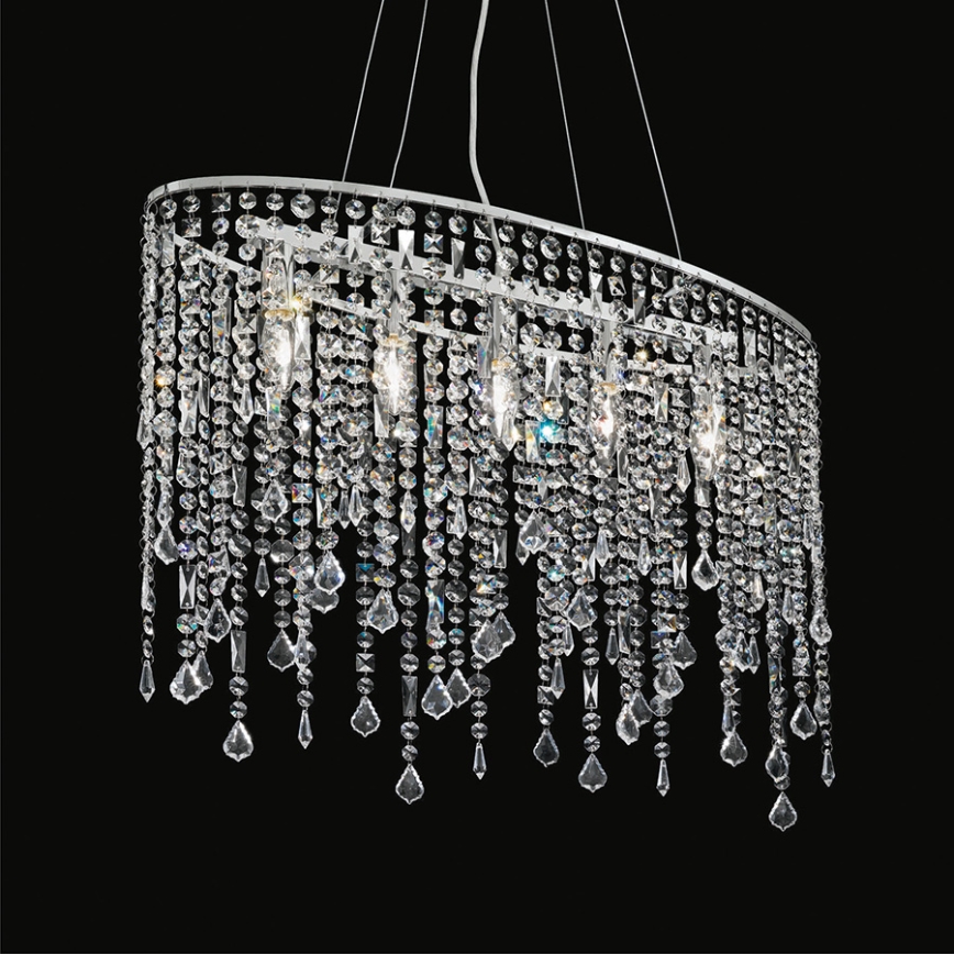 Ideal Lux - Krištolinis pakabinamas sietynas RAIN 5xE14/40W/230V permatoma