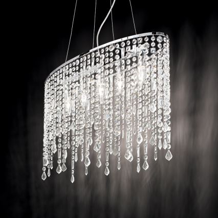Ideal Lux - Krištolinis pakabinamas sietynas RAIN 5xE14/40W/230V permatoma