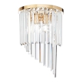 Ideal Lux - Krištolinis sieninis šviestuvas CARLTON 3xE14/40W/230V auksas