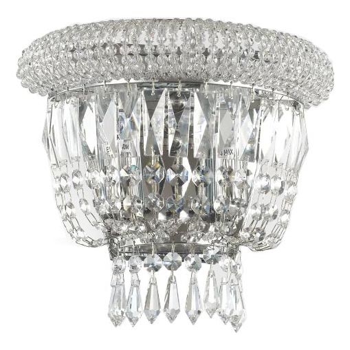 Ideal Lux - Krištolinis sieninis šviestuvas DUBAI 2xE14/28W/230V blizgus chromas