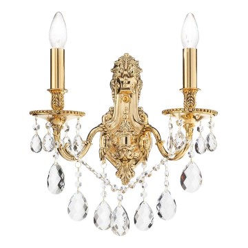 Ideal Lux - Krištolinis sieninis šviestuvas GIOCONDA 2xE14/40W/230V auksas