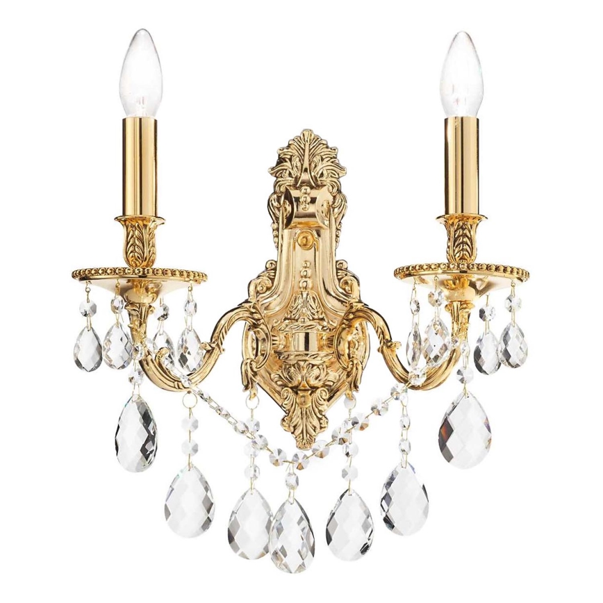 Ideal Lux - Krištolinis sieninis šviestuvas GIOCONDA 2xE14/40W/230V auksas