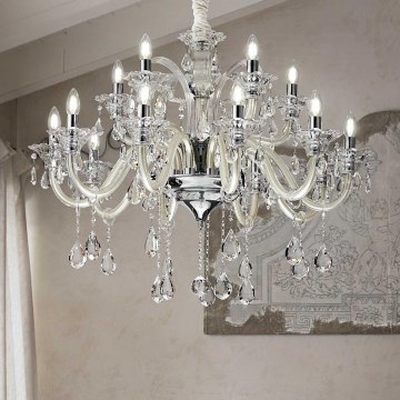 Ideal Lux - Krištolinis sietynas ant grandinės COLOSSAL 15xE14/40W/230V diametras 95 cm kreminė/blizgus chromas