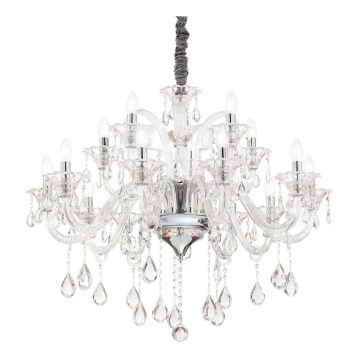 Ideal Lux - Krištolinis sietynas ant grandinės COLOSSAL 15xE14/40W/230V diametras 95 cm permatoma/blizgus chromas