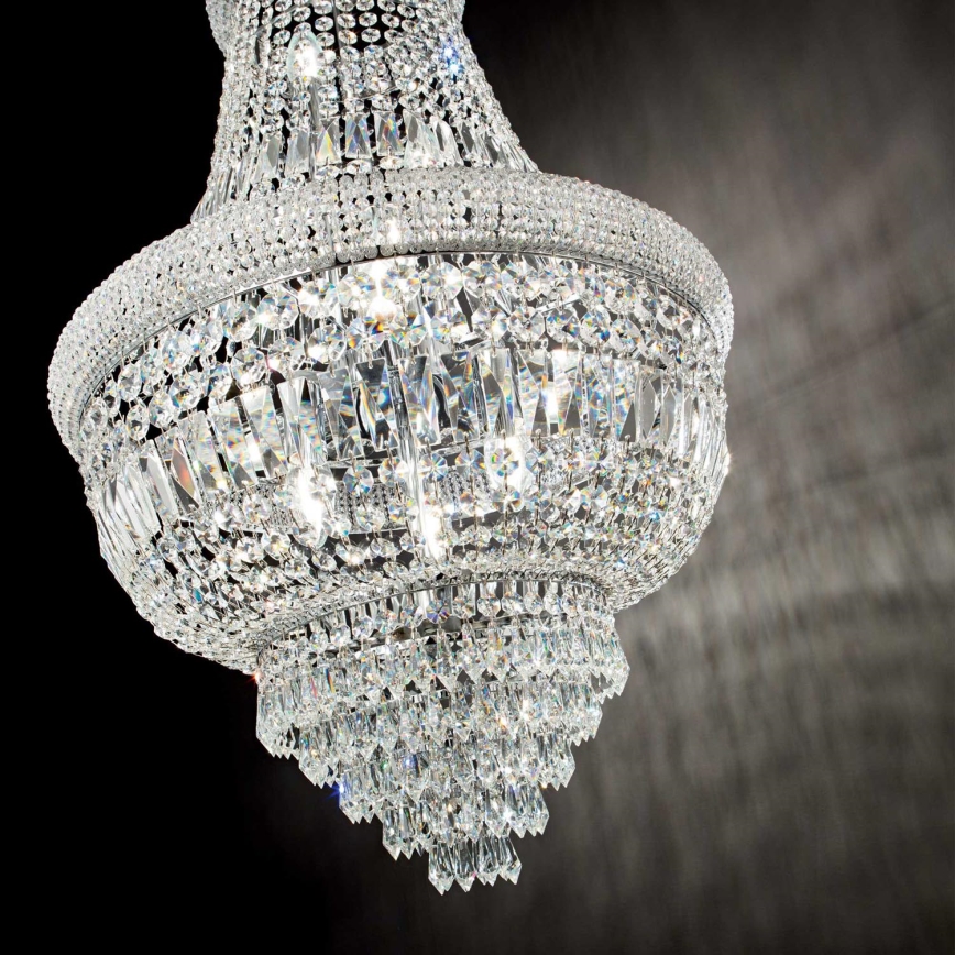 Ideal Lux - Krištolinis sietynas ant grandinės DUBAI 10xE14/28W/230V diametras 52 cm blizgus chromas