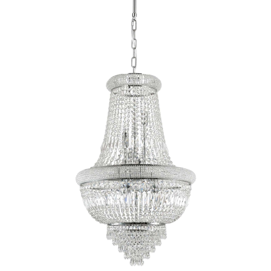 Ideal Lux - Krištolinis sietynas ant grandinės DUBAI 10xE14/28W/230V diametras 52 cm blizgus chromas
