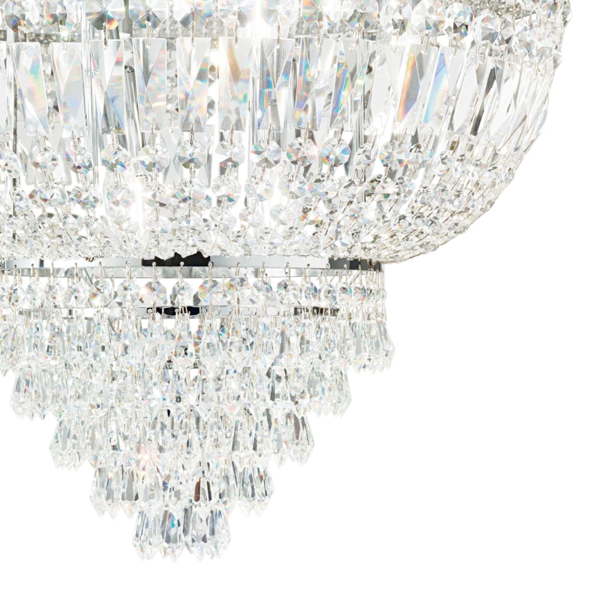 Ideal Lux - Krištolinis sietynas ant grandinės DUBAI 10xE14/28W/230V diametras 52 cm blizgus chromas