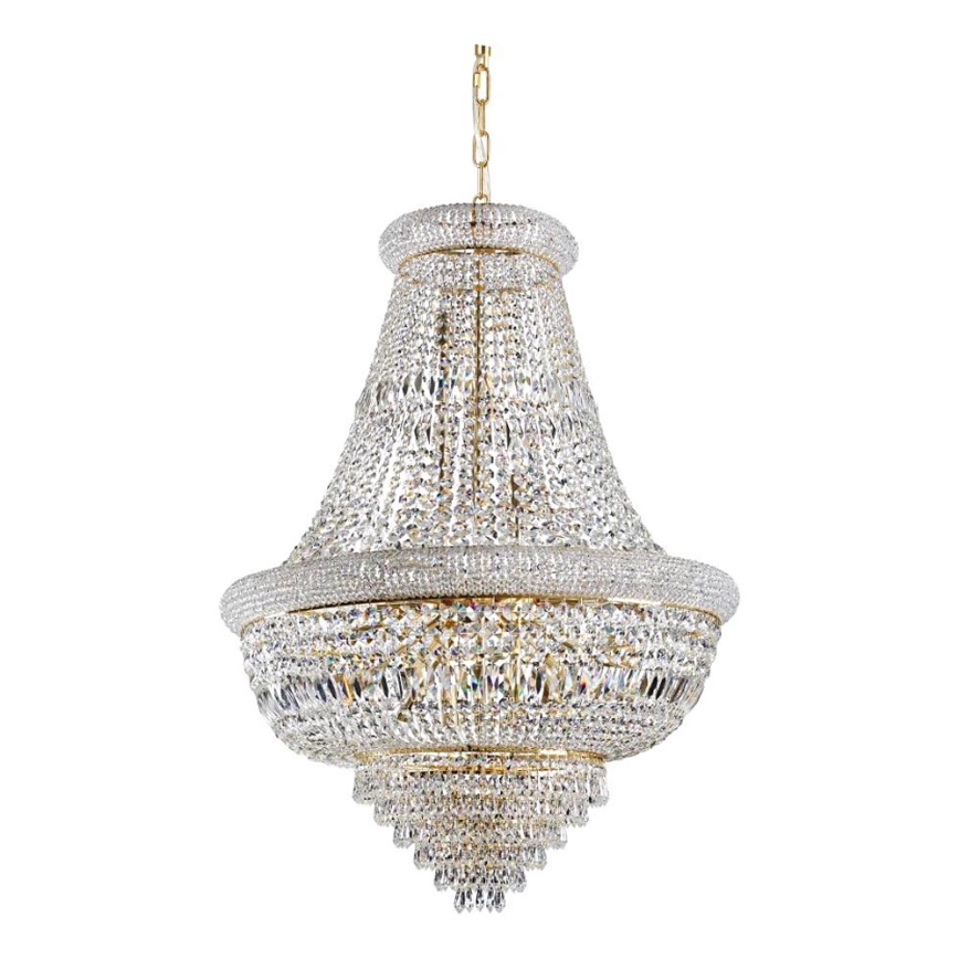 Ideal Lux - Krištolinis sietynas ant grandinės DUBAI 24xE14/28W/230V diametras 80 cm auksas