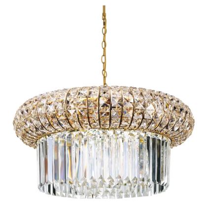 Ideal Lux - Krištolinis sietynas ant grandinės NABUCCO 12xE14/40W/230V diametras 60 cm auksas